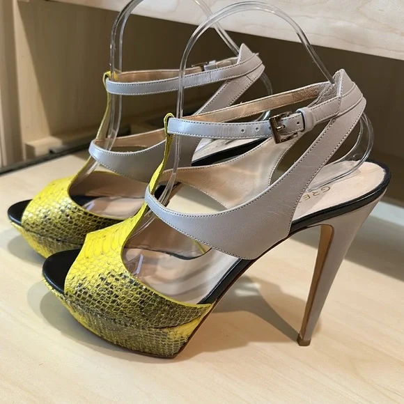 Grey Mer Platform Sandals Size 40 - Picture 2 of 8